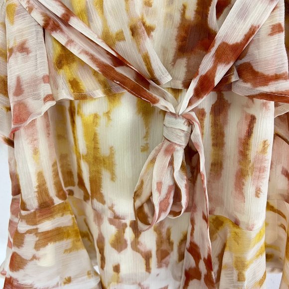 NWT LEITH Tan Faux Wrap Front Mini Dress V-Neck Size XS - Picture 7 of 9